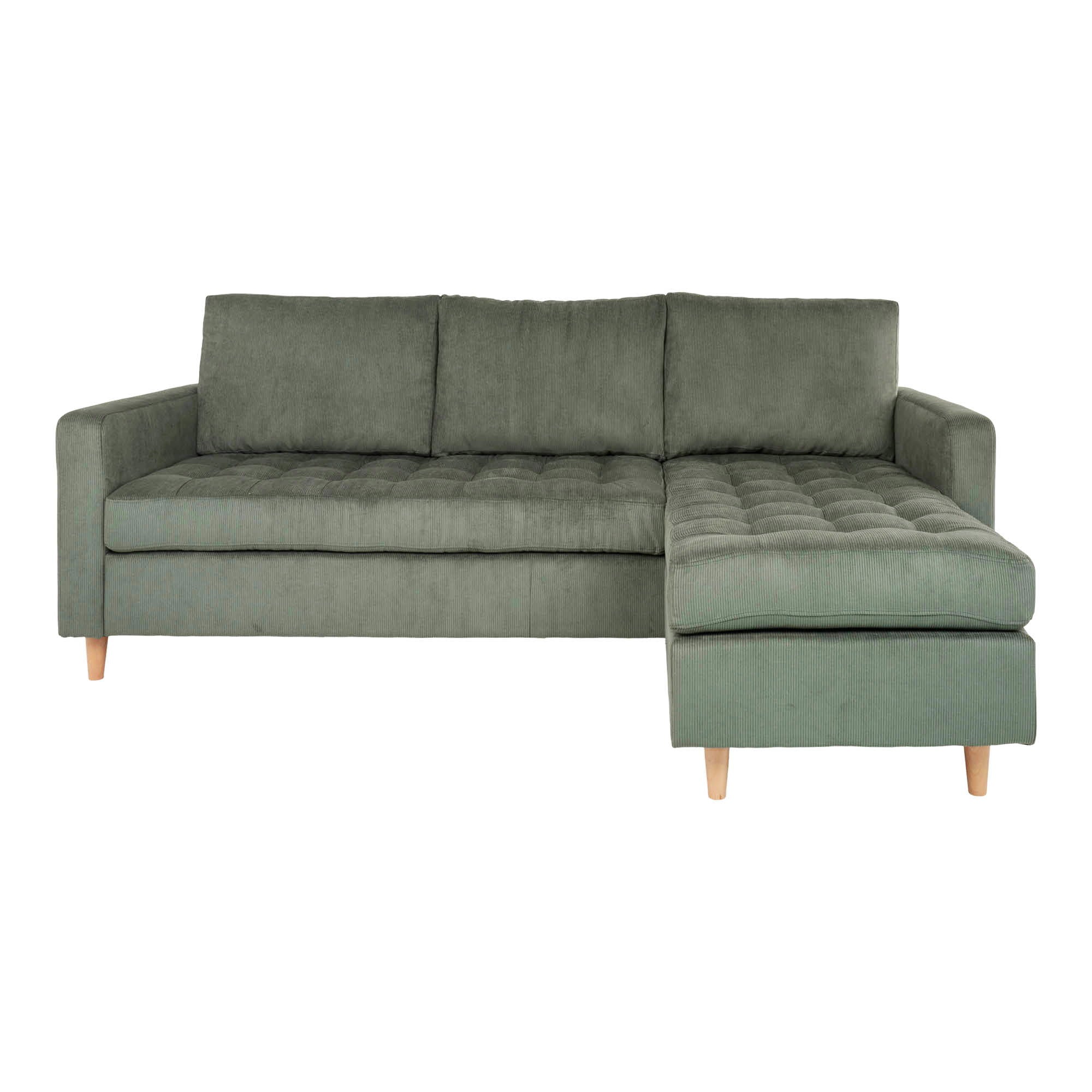 Firenze – Ecksofa mit Naturholzfüßen, 151–83 × 219 × 80 cm